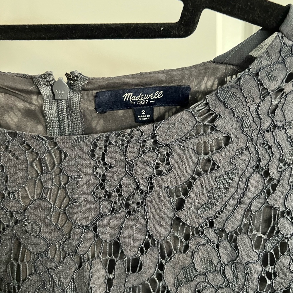 Madewell‎ gray lace dress - Picture 3 of 4